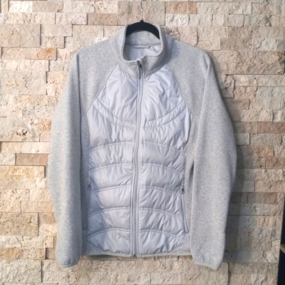 London Fog Jacket Women's Fuffer Full Zip Ivory  Size M